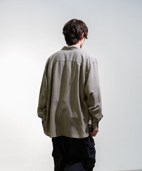 CITY TOKYO（シティトウキョウ）の「Twist linen オーバーシャツ（シャツ/ブラウス・メンズ・ベージュ/オフホワイト/ブラック・2/1）」の17枚目の写真