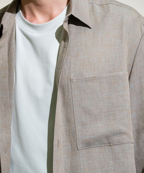 CITY TOKYO（シティトウキョウ）の「Twist linen オーバーシャツ（シャツ/ブラウス・メンズ・ベージュ/オフホワイト/ブラック・2/1）」の18枚目の写真