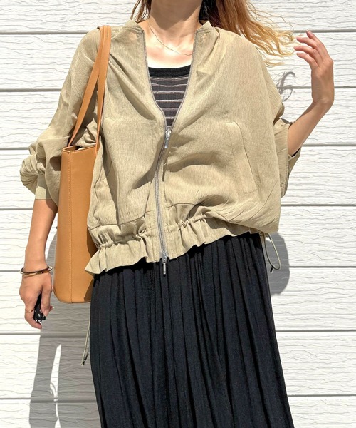 Q(キュー)の「ハイツイストシアーブルゾン(ブルゾン・レディース・マスタード/ブラック・MEDIUM)」の19枚目の写真