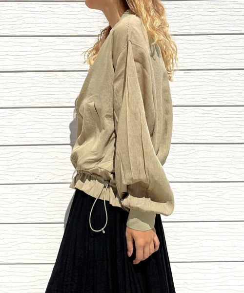 Q(キュー)の「ハイツイストシアーブルゾン(ブルゾン・レディース・マスタード/ブラック・MEDIUM)」の20枚目の写真