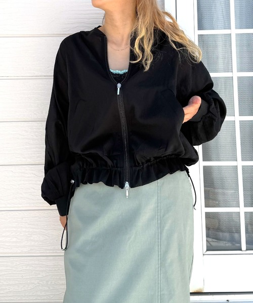 Q(キュー)の「ハイツイストシアーブルゾン(ブルゾン・レディース・マスタード/ブラック・MEDIUM)」の3枚目の写真