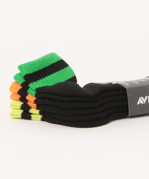 AVIREX（アヴィレックス）の「【AVIREX】アビレックス ショート丈 ソックス 3足セット AV059（ソックス/靴下・メンズ・ブラック/マルチ・FREE）」の3枚目の写真