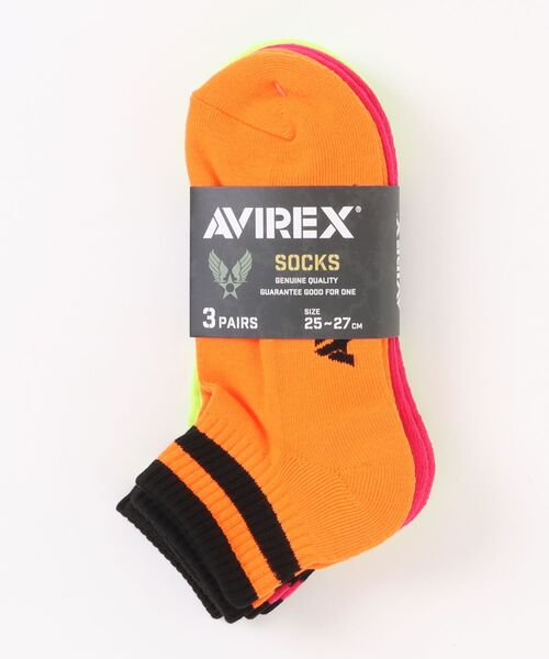 AVIREX（アヴィレックス）の「【AVIREX】アビレックス ショート丈 ソックス 3足セット AV059（ソックス/靴下・メンズ・ブラック/マルチ・FREE）」の8枚目の写真