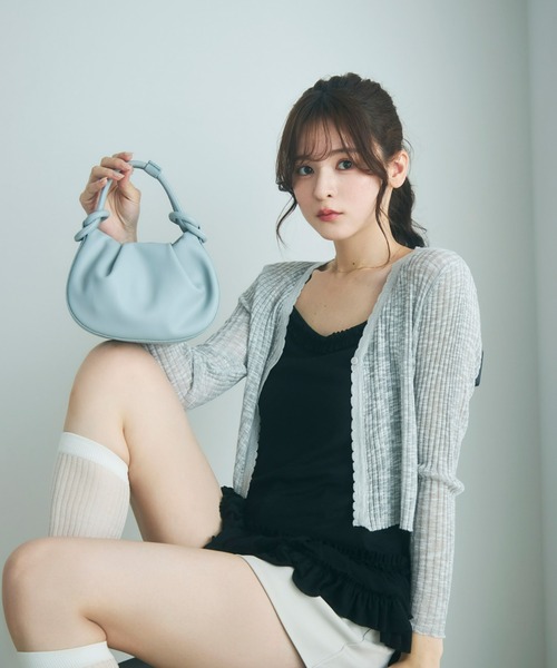 Olu.(オルドット)の「ラウンドコンパクトハンドバッグ(ハンドバッグ・レディース・アイボリー/ブラック/グレイッシュベージュ/シルバー/ブルー系その他・FREE)」の9枚目の写真