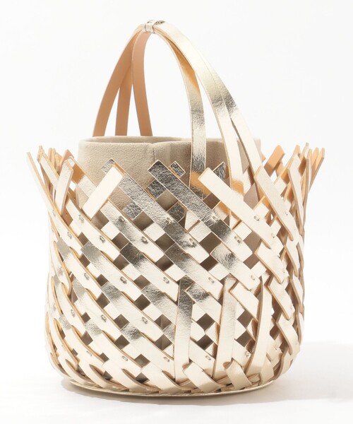 MARY AL TERNA(メアリオルターナ)の「MARY AL TERNA KAGO BASKET バッグ(ハンドバッグ・レディース・ゴールド・FREE)」の3枚目の写真