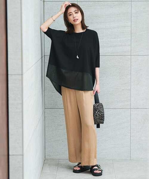 VIS/NYハイゲージ シアーコンビニット（ニット/セーター）｜ICB（アイ