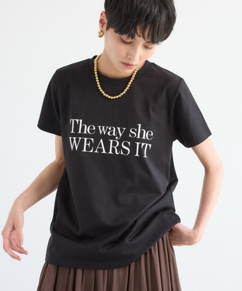 BARNYARDSTORM（バンヤードストーム）の「BARNYARDSTORM / キレイめロゴT（Tシャツ/カットソー・レディース・ホワイト/ブラック・FREE）」の2枚目の写真