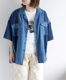 cepo | デニムミックスパッチワークシャツ(シャツ/ブラウス)
