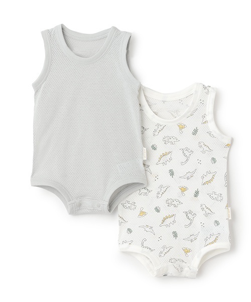 petit main(プティマイン)の「【弱酸性】メッシュタンクロンパース(肌着・キッズ・ライトブルー/ライトグリーン・70cm/80cm)」の1枚目の写真