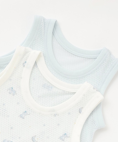petit main(プティマイン)の「【弱酸性】メッシュタンクロンパース(肌着・キッズ・ライトブルー/ライトグリーン・70cm/80cm)」の9枚目の写真