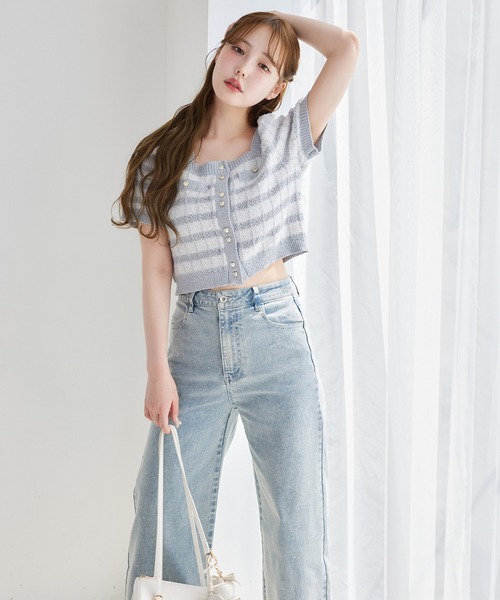 one after another NICE CLAUP（ワンアフターアナザーナイスクラップ）の「ワイドデニムパンツ（デニムパンツ・レディース・ライトグレー/ブルー/ライトブルー・SMALL/MEDIUM）」の7枚目の写真