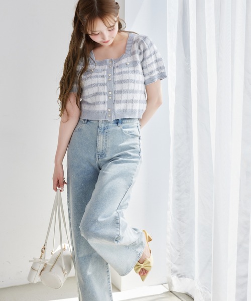 one after another NICE CLAUP（ワンアフターアナザーナイスクラップ）の「ワイドデニムパンツ（デニムパンツ・レディース・ライトグレー/ブルー/ライトブルー・SMALL/MEDIUM）」の8枚目の写真