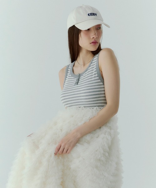 【eimy istoire】♡カットドッキングフリルチュールワンピ セール】カットドッキングフリルチュールワンピ（ワンピース