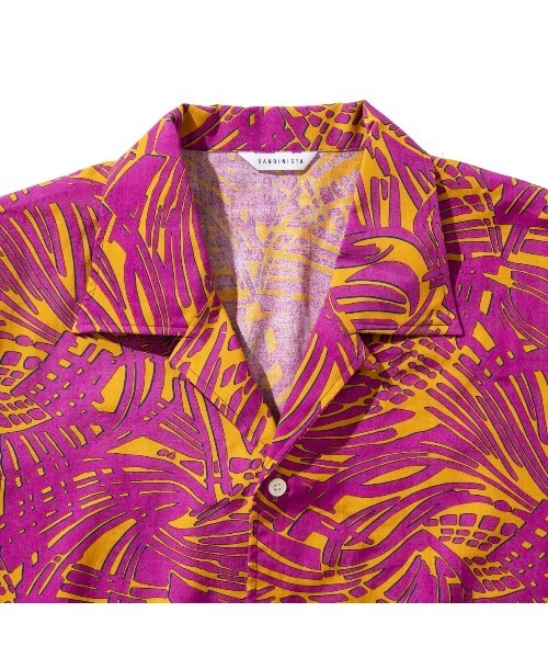 Sandinista(サンディニスタ)の「SANDINISTA Patterned Open Collar S/S Shirt (MAGENTA) (サンディニスタ パターン オープンカラー ショートスリーブシャツ)(シャツ/ブラウス・メンズ・レッド系・MEDIUM/LARGE)」の8枚目の写真