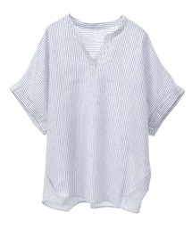 やわさらリネンバンドカラーシャツ(取り扱い店舗限定)