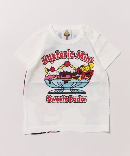 HYSTERIC MINI（ヒステリックミニ）の「MY FIRST HYSTERIC　SWEETS PARLOUR 半袖Tシャツ（Tシャツ/カットソー・キッズ・ホワイト/ピンク/イエロー・90/80）」の2枚目の写真