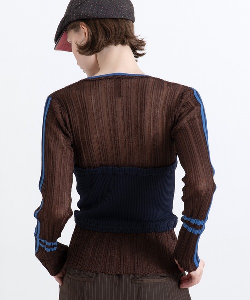 AULA AILA（アウラアイラ）の「ベアトップシアーリブニット（Tシャツ/カットソー・レディース・ブラック/オフホワイト/グレー/ブラウン・0）」の20枚目の写真