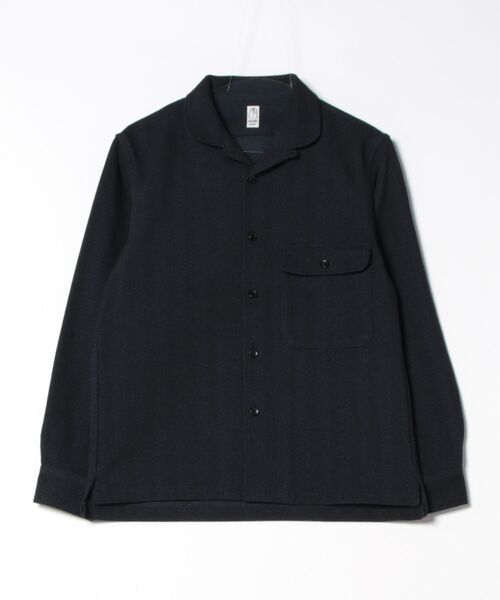 ARCHIVER(アーカイバ)の「【Ca】【it】【KATO(カトー)】192 ラウンドカラーオープンカラーシャツ(シャツ/ブラウス・メンズ・カーキ/ネイビー・S)」の2枚目の写真