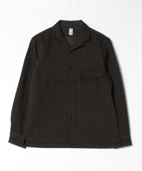 ARCHIVER(アーカイバ)の「【Ca】【it】【KATO(カトー)】192 ラウンドカラーオープンカラーシャツ(シャツ/ブラウス・メンズ・カーキ/ネイビー・S)」の1枚目の写真