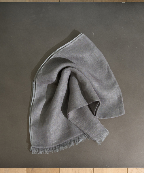 Rouge vif（ルージュヴィフ）の「【The Bagmati/ザ バグマティ】リネンストール（ストール/ショール・レディース・ライトベージュ/チャコールグレー・フリー）」の18枚目の写真