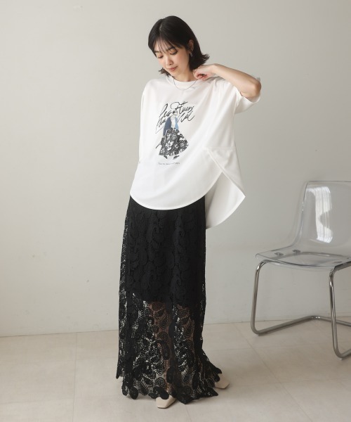 Bou Jeloud(ブージュルード)の「ドールモチーフTee(Tシャツ/カットソー・レディース・オフホワイト/ベージュ/ブラック・FREE)」の10枚目の写真