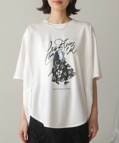 Bou Jeloud(ブージュルード)の「ドールモチーフTee(Tシャツ/カットソー・レディース・オフホワイト/ベージュ/ブラック・FREE)」の12枚目の写真