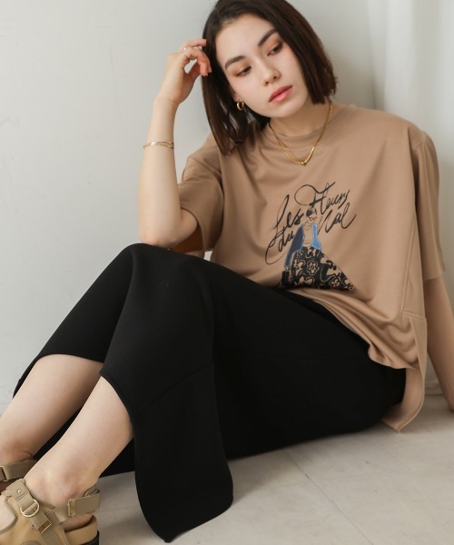 Bou Jeloud(ブージュルード)の「ドールモチーフTee(Tシャツ/カットソー・レディース・オフホワイト/ベージュ/ブラック・FREE)」の16枚目の写真
