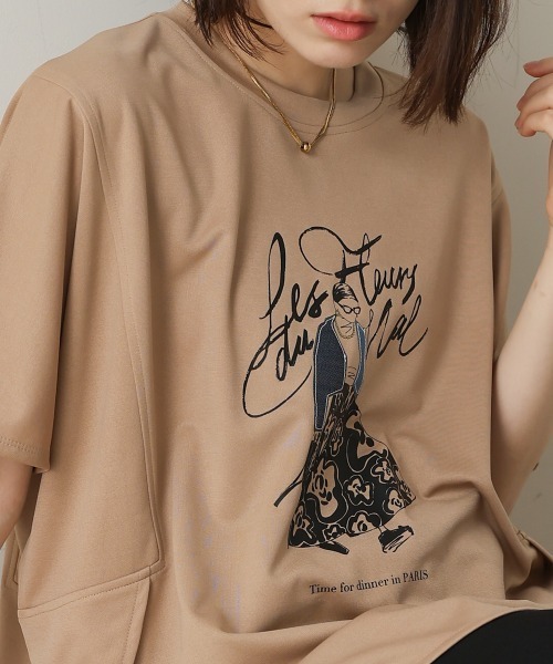 Bou Jeloud(ブージュルード)の「ドールモチーフTee(Tシャツ/カットソー・レディース・オフホワイト/ベージュ/ブラック・FREE)」の17枚目の写真