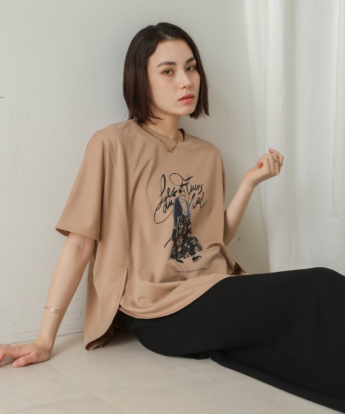 Bou Jeloud(ブージュルード)の「ドールモチーフTee(Tシャツ/カットソー・レディース・オフホワイト/ベージュ/ブラック・FREE)」の18枚目の写真