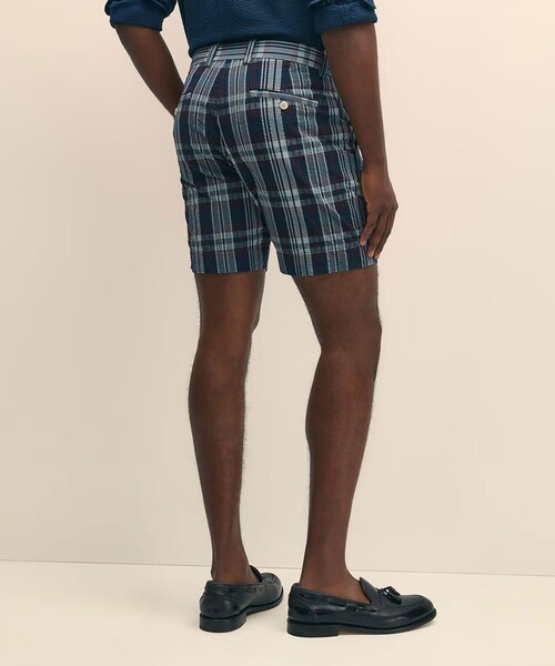 BROOKS BROTHERS(ブルックスブラザーズ)の「コットン シアサッカー マドラスチェック プレーンフロント 7inショーツ(その他パンツ・メンズ・ネイビー・32inch/30inch/36inch/38inch/34inch)」の7枚目の写真