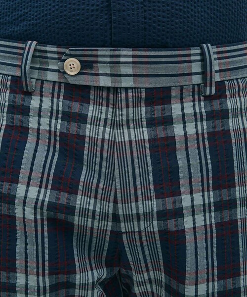 BROOKS BROTHERS(ブルックスブラザーズ)の「コットン シアサッカー マドラスチェック プレーンフロント 7inショーツ(その他パンツ・メンズ・ネイビー・32inch/30inch/36inch/38inch/34inch)」の6枚目の写真