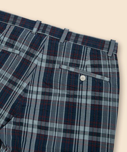 BROOKS BROTHERS(ブルックスブラザーズ)の「コットン シアサッカー マドラスチェック プレーンフロント 7inショーツ(その他パンツ・メンズ・ネイビー・32inch/30inch/36inch/38inch/34inch)」の3枚目の写真