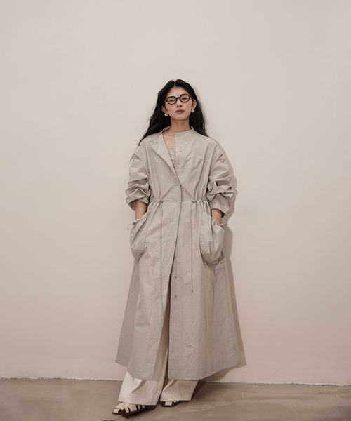 DECADE CLASSIC(ディケイド クラシック)の「DECADE CLASSIC 袖取り外し可能 2WAY モッズコート(モッズコート・レディース・オフホワイト/ベージュ/ライトグリーン・FREE)」の10枚目の写真