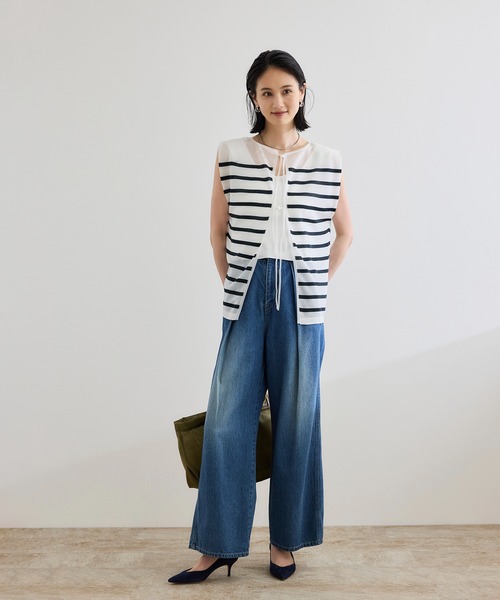 ROPE'(ロペ)の「シャイニー2WAYリボンブラウス/洗える(シャツ/ブラウス・レディース・シルバー/ブラック/ネイビー・FREE)」の22枚目の写真