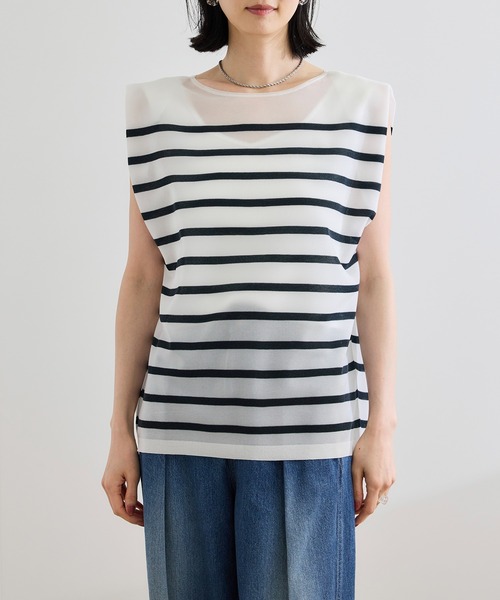 ROPE'(ロペ)の「シャイニー2WAYリボンブラウス/洗える(シャツ/ブラウス・レディース・シルバー/ブラック/ネイビー・FREE)」の6枚目の写真