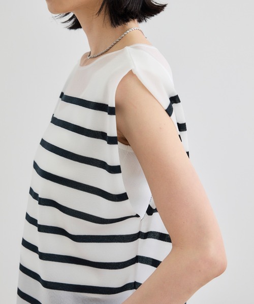 ROPE'(ロペ)の「シャイニー2WAYリボンブラウス/洗える(シャツ/ブラウス・レディース・シルバー/ブラック/ネイビー・FREE)」の11枚目の写真