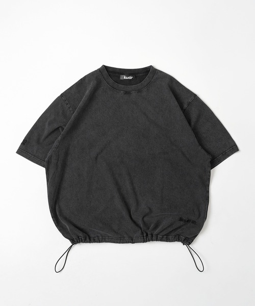 kutir（クティール）の「VINTAGELIKE DRAWCORD TEE／ヴィンテージライクドローコードTEE（Tシャツ/カットソー・メンズ・ブラック系/ネイビー系/ブラック/ネイビー/ブラウン/レッド/オフホワイト/グレー/ブルー/ピンク・MEDIUM/LARGE）」の3枚目の写真