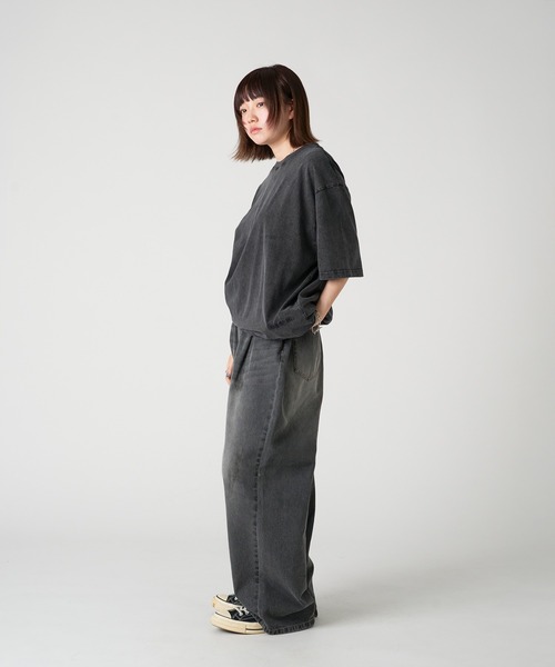 kutir（クティール）の「VINTAGELIKE DRAWCORD TEE／ヴィンテージライクドローコードTEE（Tシャツ/カットソー・メンズ・ブラック系/ネイビー系/ブラック/ネイビー/ブラウン/レッド/オフホワイト/グレー/ブルー/ピンク・MEDIUM/LARGE）」の20枚目の写真