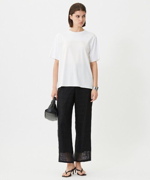 ICB(アイシービー)の「シルケットスムースコンビ Tブラウスカットソー(Tシャツ/カットソー・レディース・ブラック系/アイボリー系/グレー系・MEDIUM/X-SMALL/SMALL)」の7枚目の写真