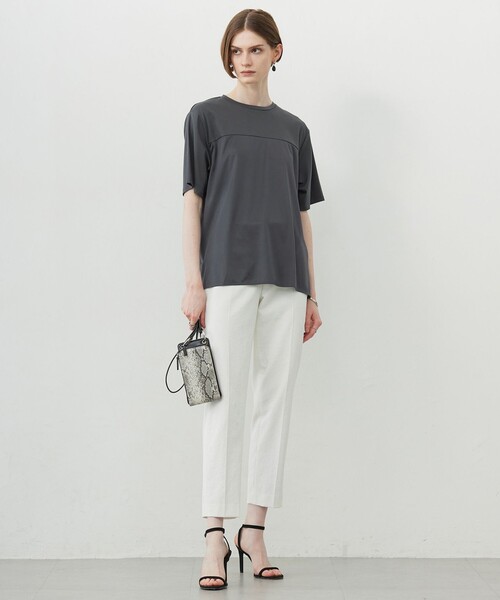 ICB(アイシービー)の「シルケットスムースコンビ Tブラウスカットソー(Tシャツ/カットソー・レディース・ブラック系/アイボリー系/グレー系・MEDIUM/X-SMALL/SMALL)」の10枚目の写真