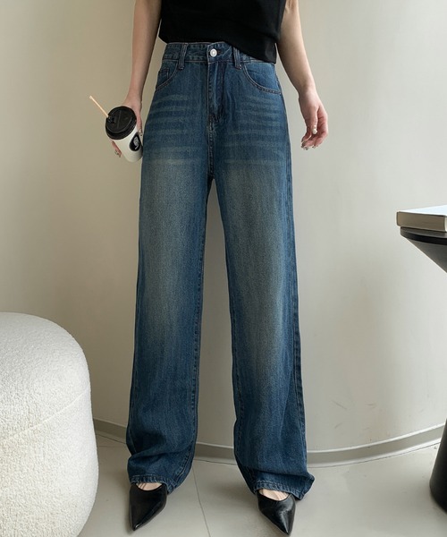 6万 CO COLLECTION ハイウエスト デニム 4ブルー ストレート JEANS Z.04 FULL LENGTH ハイウエスト - ライトブルー | ZARA