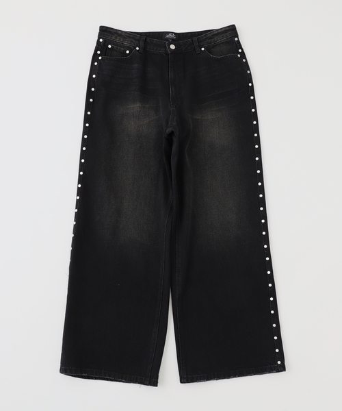 AFB / エーエフビー SUPER BAGGY STUDDED PANTS（デニムパンツ