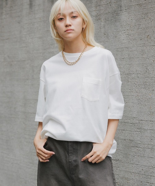 CALEE(キャリー)の「CALEE/キャリー S.V.D.S.H DROP S/S POCKET TEE Tシャツ メンズ 夏物 夏服(Tシャツ/カットソー・メンズ・ブラック/ホワイト・XL/L/M)」の12枚目の写真