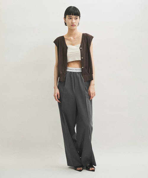 PROTAGONISTA（プロタゴニスタ）の「【PROTAGONISTA(プロタゴニスタ)】別注　吸水速乾PANTS（スラックス・レディース・チャコールグレー/ブラック系その他・1）」の6枚目の写真