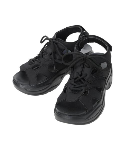ehka sopo（エヘカソポ）の「レースアップスポーツサンダル（サンダル・レディース・ブラック/ベージュ/カーキ・M/L）」の16枚目の写真