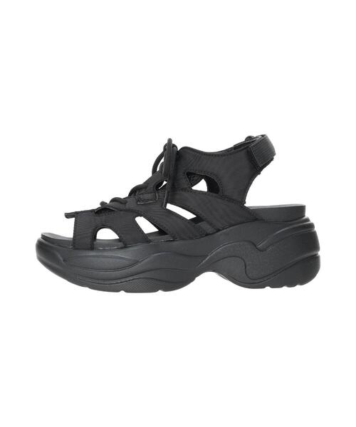 ehka sopo（エヘカソポ）の「レースアップスポーツサンダル（サンダル・レディース・ブラック/ベージュ/カーキ・M/L）」の18枚目の写真