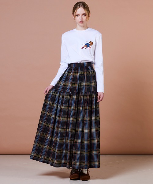 セール】チェックティアードスカート（スカート）｜DOUBLE STANDARD