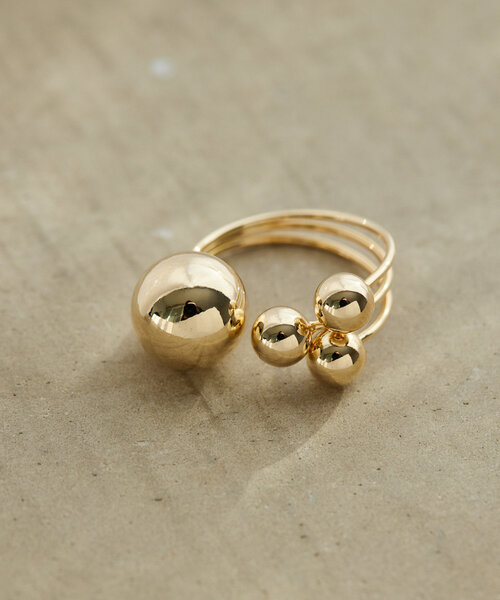 ear PAPILLONNER（イアパピヨネ）の「バブルボールリング（リング・レディース・シルバー/ゴールド・ONE SIZE）」の6枚目の写真