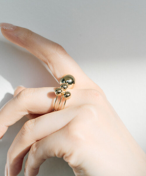 tさま専用バブルボリュームリング セール】バブルボールリング（リング）｜ear PAPILLONNER