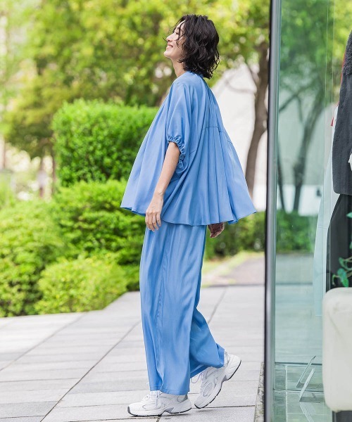 la.f…(ラエフ)の「【WEB限定】ウエストギャザーワイドパンツ≪手洗い可能≫(その他パンツ・レディース・ブラック/カーキ/ブルー・9号/11号)」の17枚目の写真